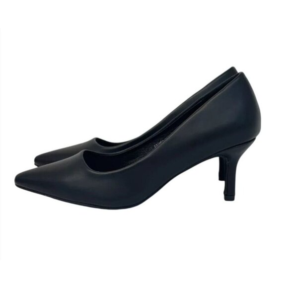 CHASE+CHLOE / Julian-1 / Black / Faux Leather / Pointed / Toe / Pumps With 2.5" - Picture 2 of 8